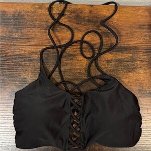 NWOT Express Black Strappy Bikini Top